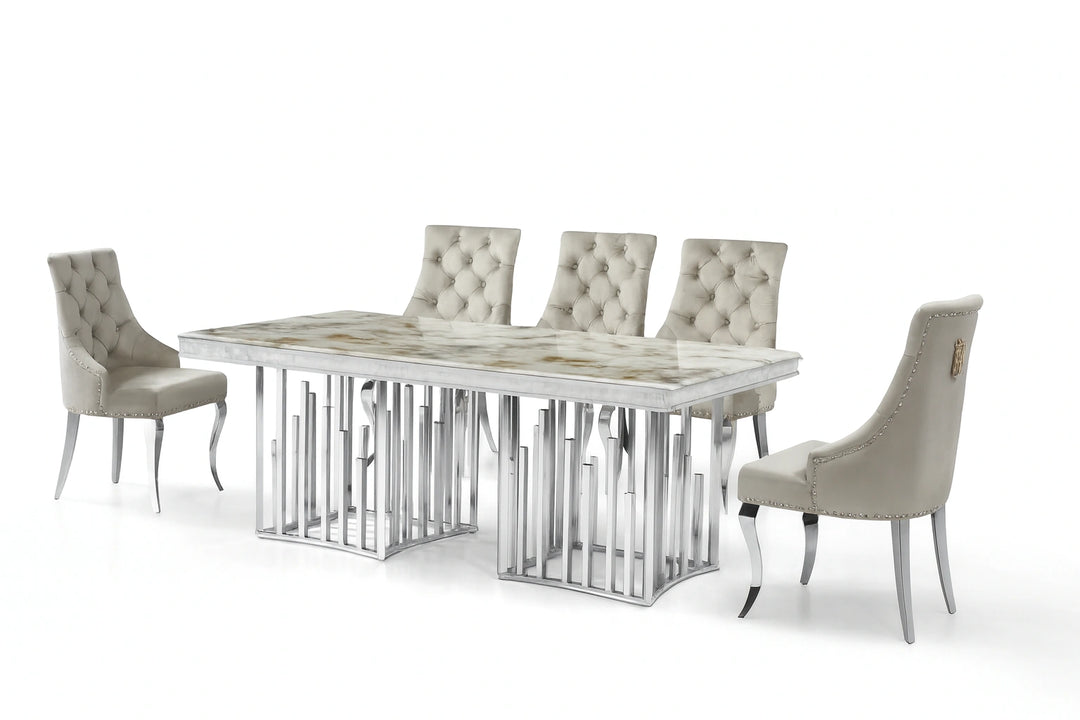 Myra Side Chair – Silver