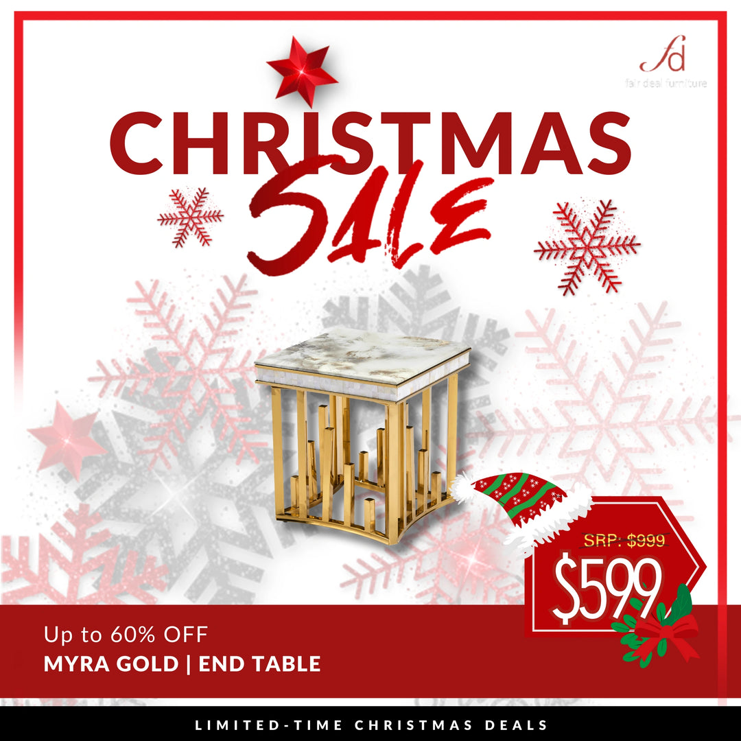Myra End Table – Gold