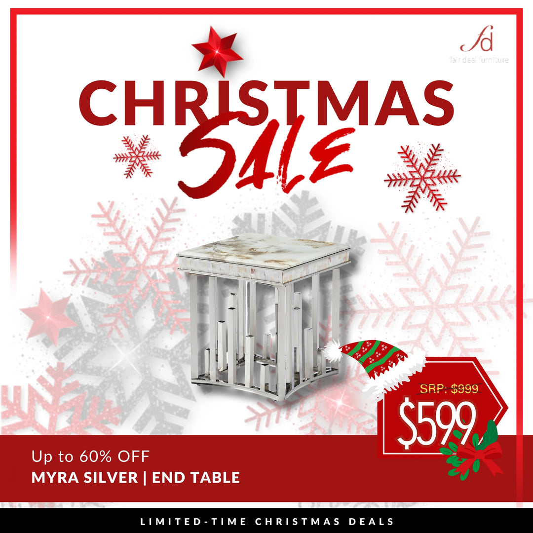 Myra End Table – Silver