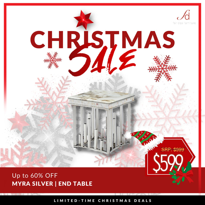 Myra End Table – Silver