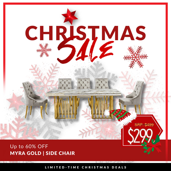 Myra Side Chair – Gold