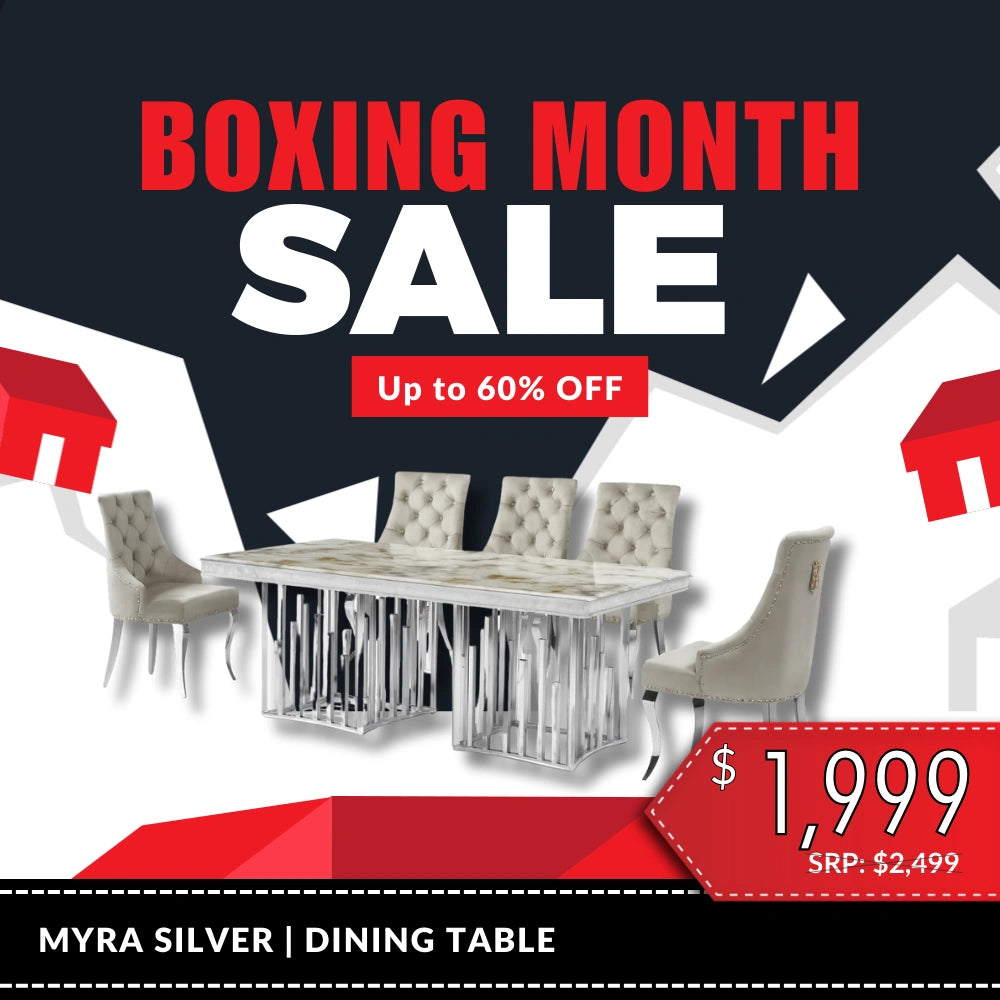 Myra Dining Table – Silver