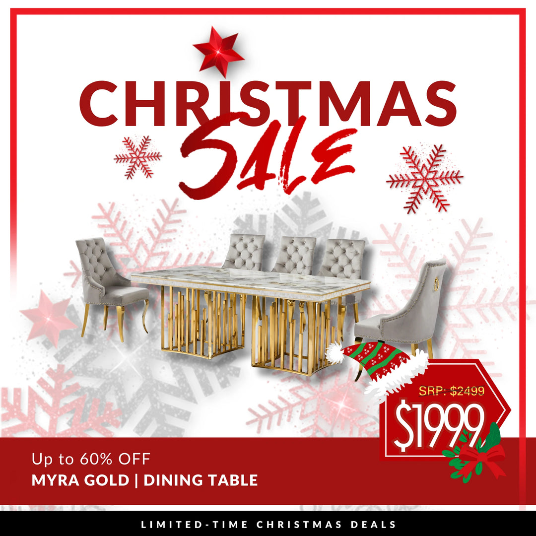 Myra Dining Table – Gold