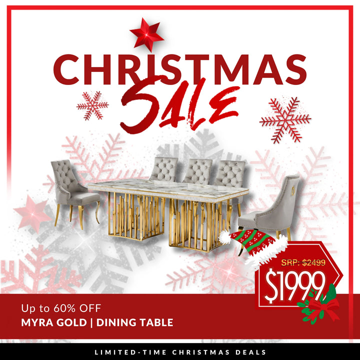 Myra Dining Table – Gold