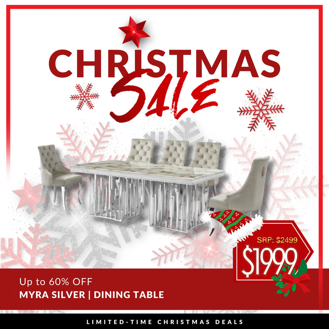 Myra Dining Table – Silver