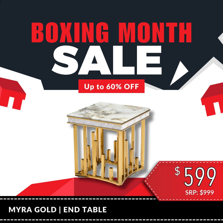 Myra End Table – Gold