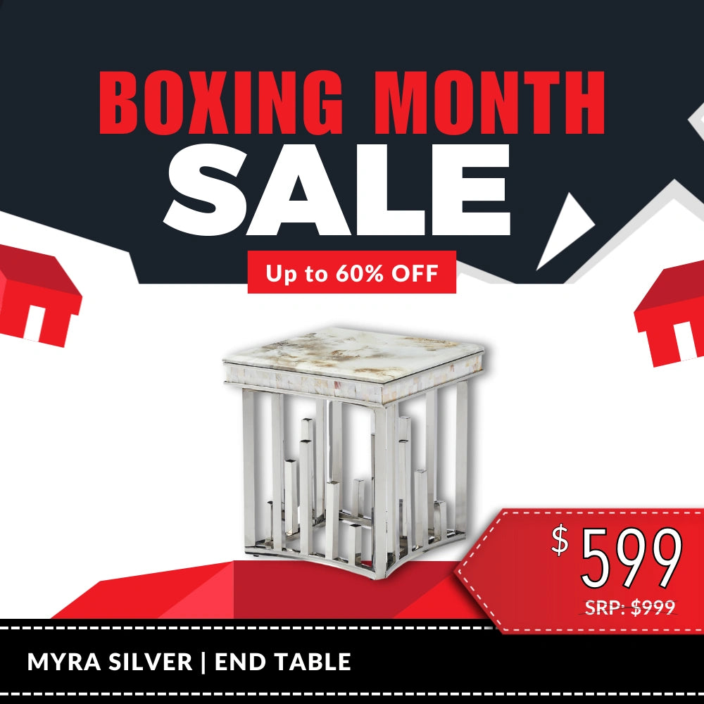 Myra End Table – Silver