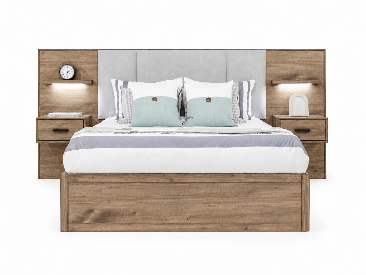Oliver Storage Bed w/ Floating Nightstands