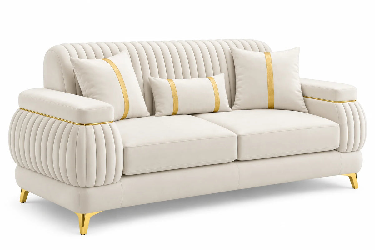 Newstar Sofa, Loveseat & Chair – White