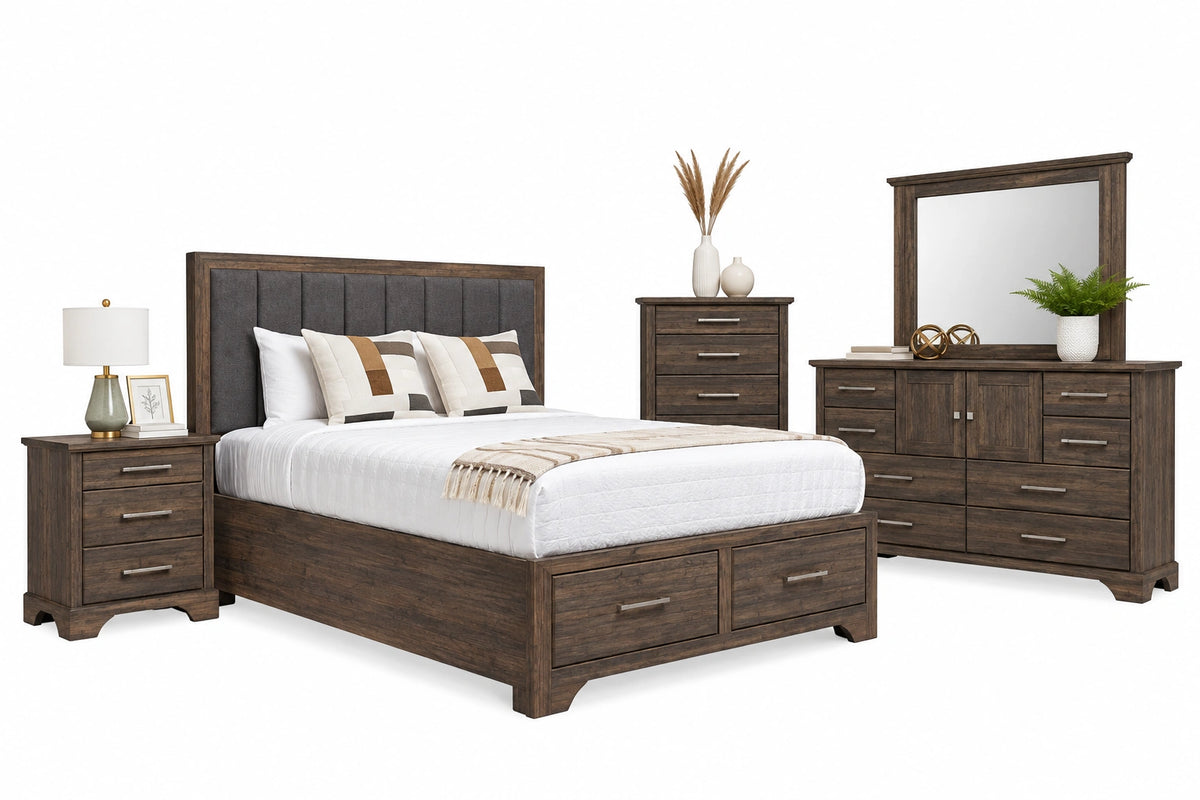 Nova Solid Wood Storage Bed - Made in Canada