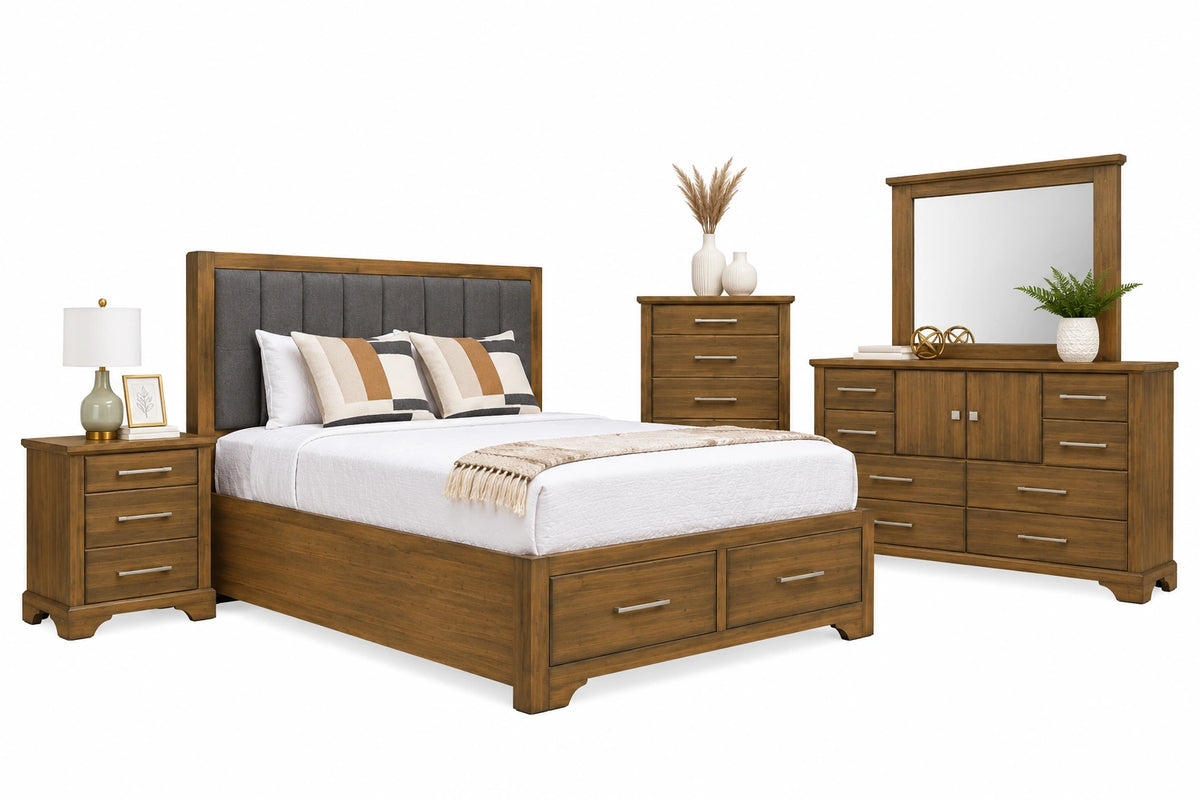 Nova Solid Wood Storage Bed - Made in Canada