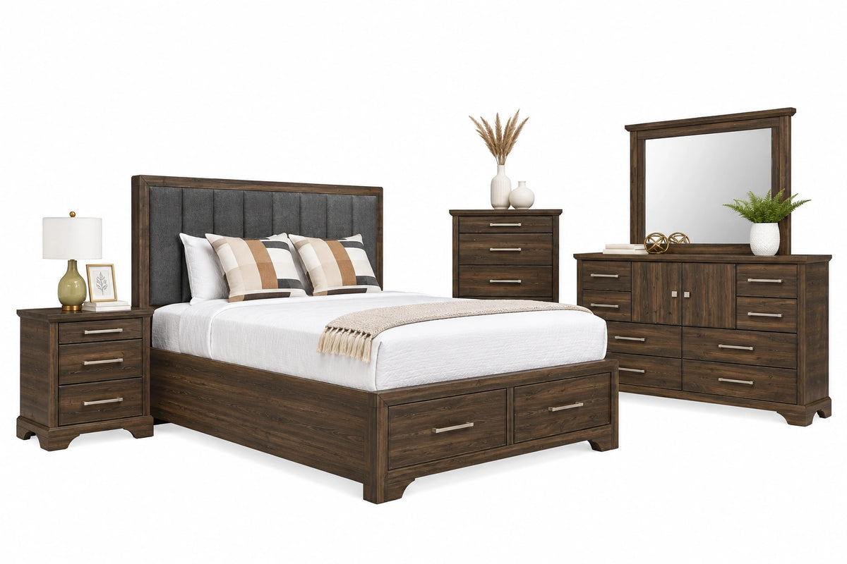 Nova Solid Wood Storage Bed - Made in Canada