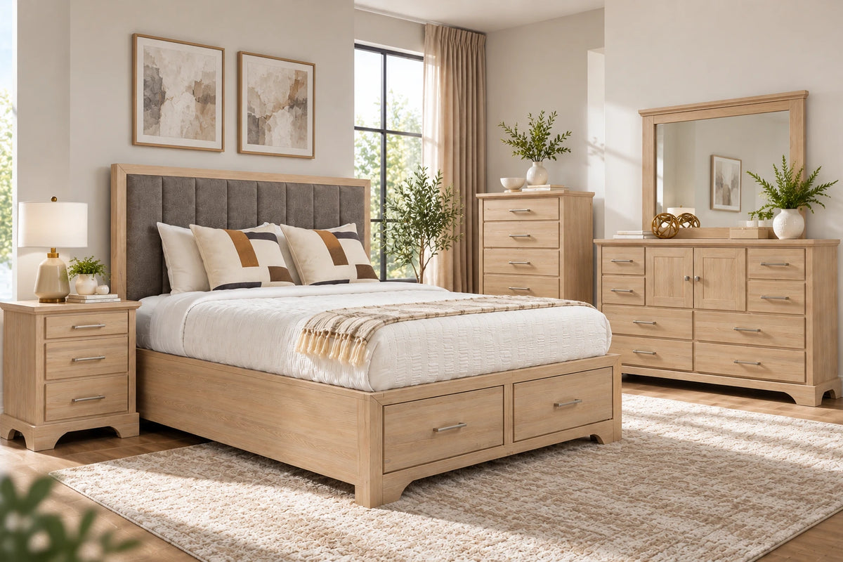 Nova Solid Wood Storage Bed - Made in Canada