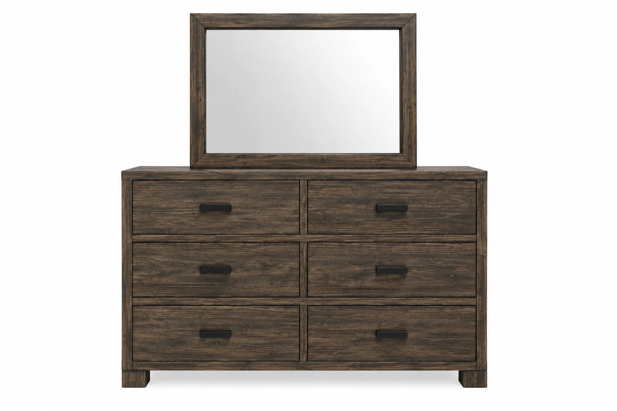 Oliver 6 Drawer Dresser with Mirror