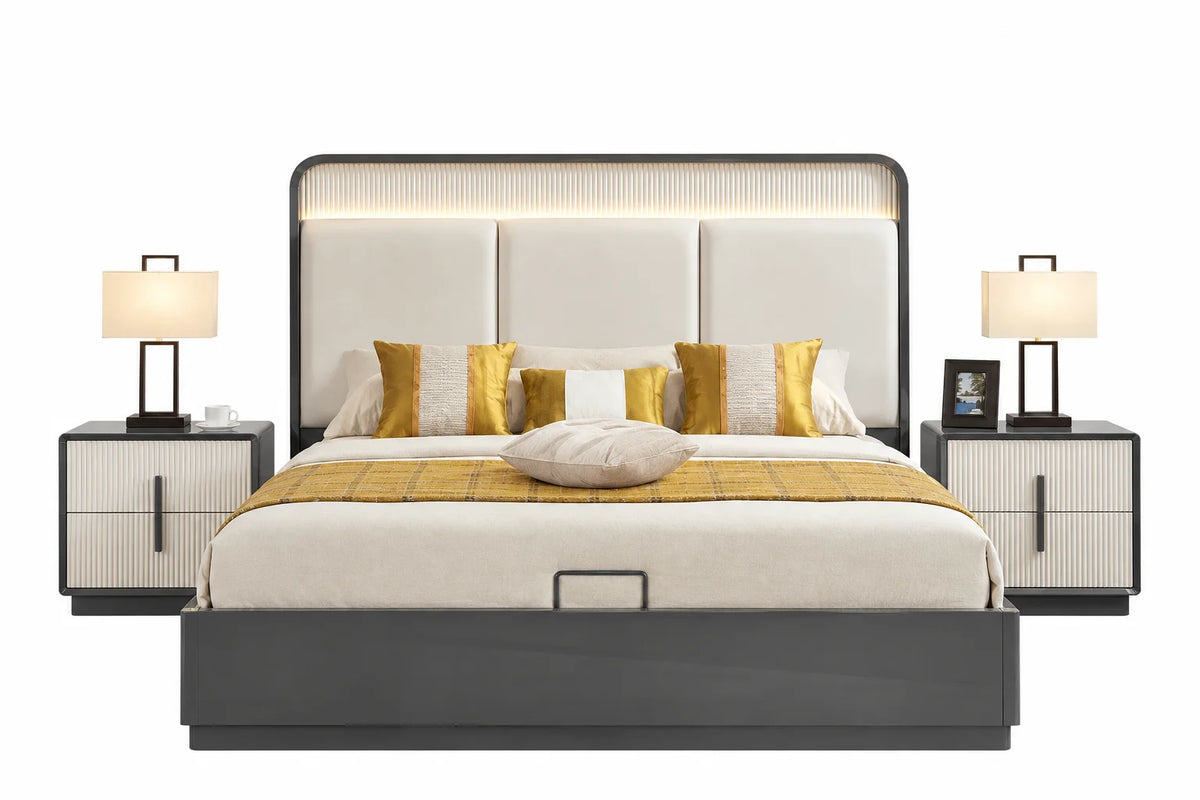 Porto 5 Piece Package – Queen Panel Bed