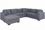 Tadley Mecca Grey Sleeper - Left Chaise