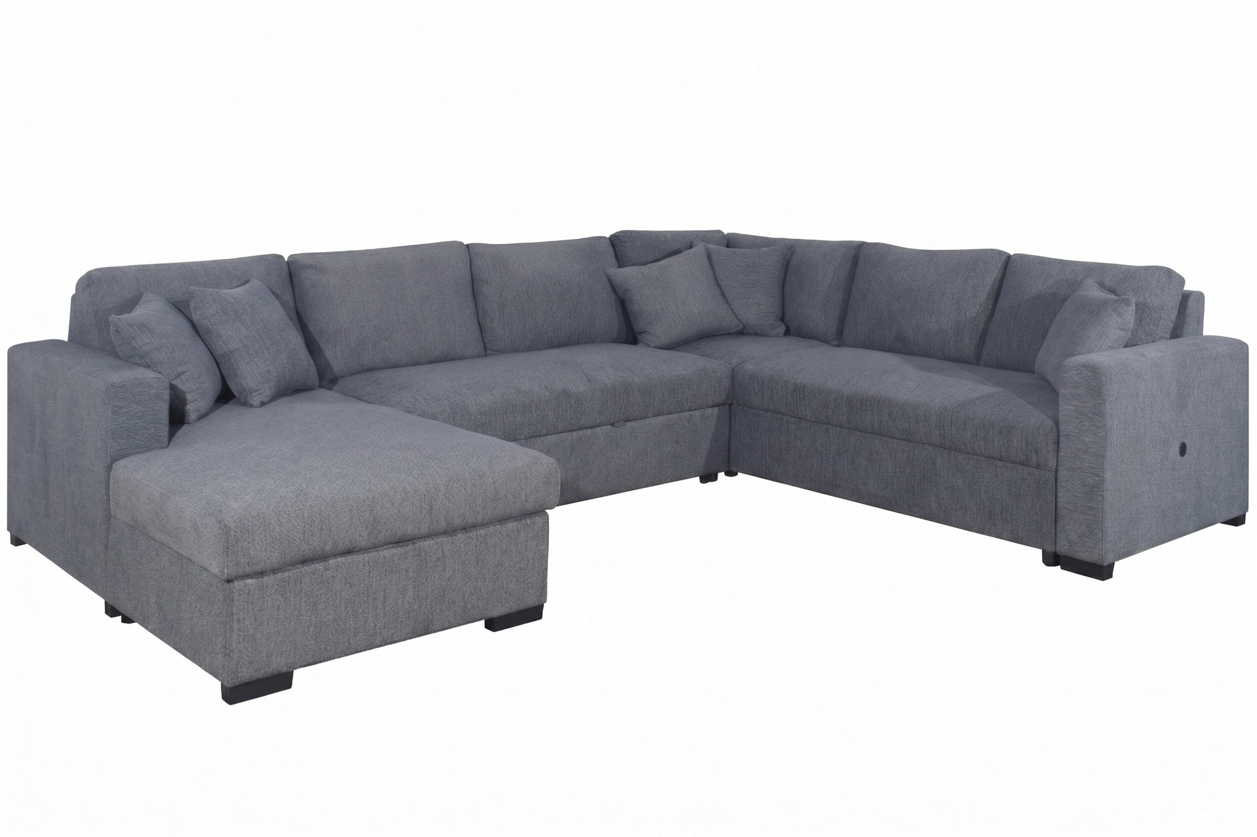 Tadley Mecca Grey Sleeper - Left Chaise