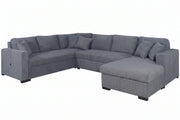 Tadley Mecca Grey Sleeper - Right Chaise