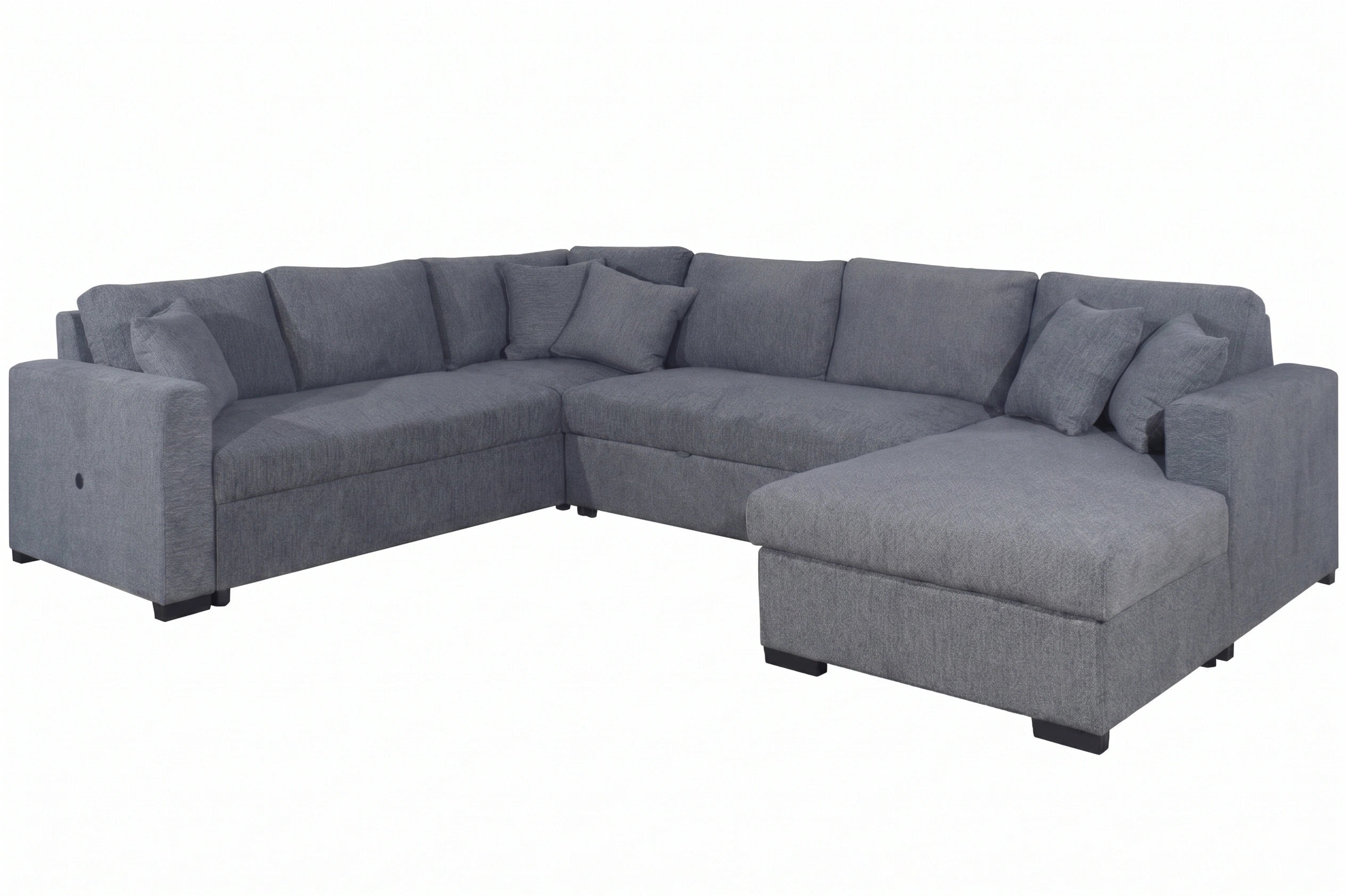 Tadley Mecca Grey Sleeper - Right Chaise