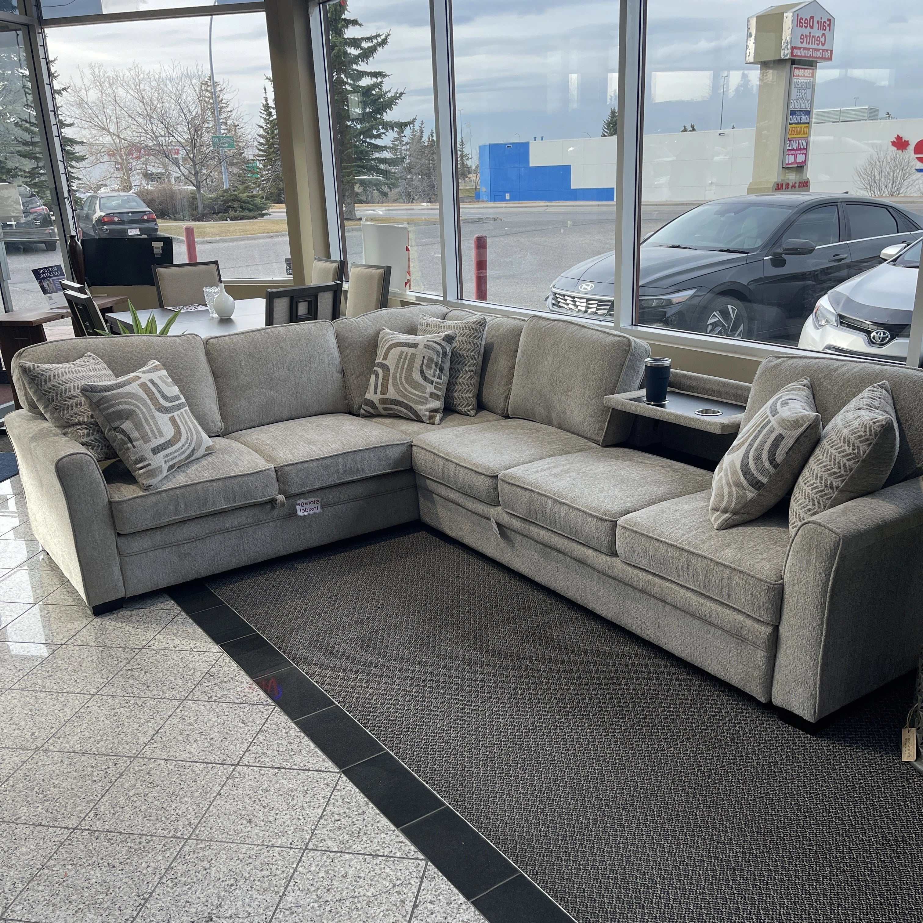 Eden Sectional with Extra Large Pull Out and Storage