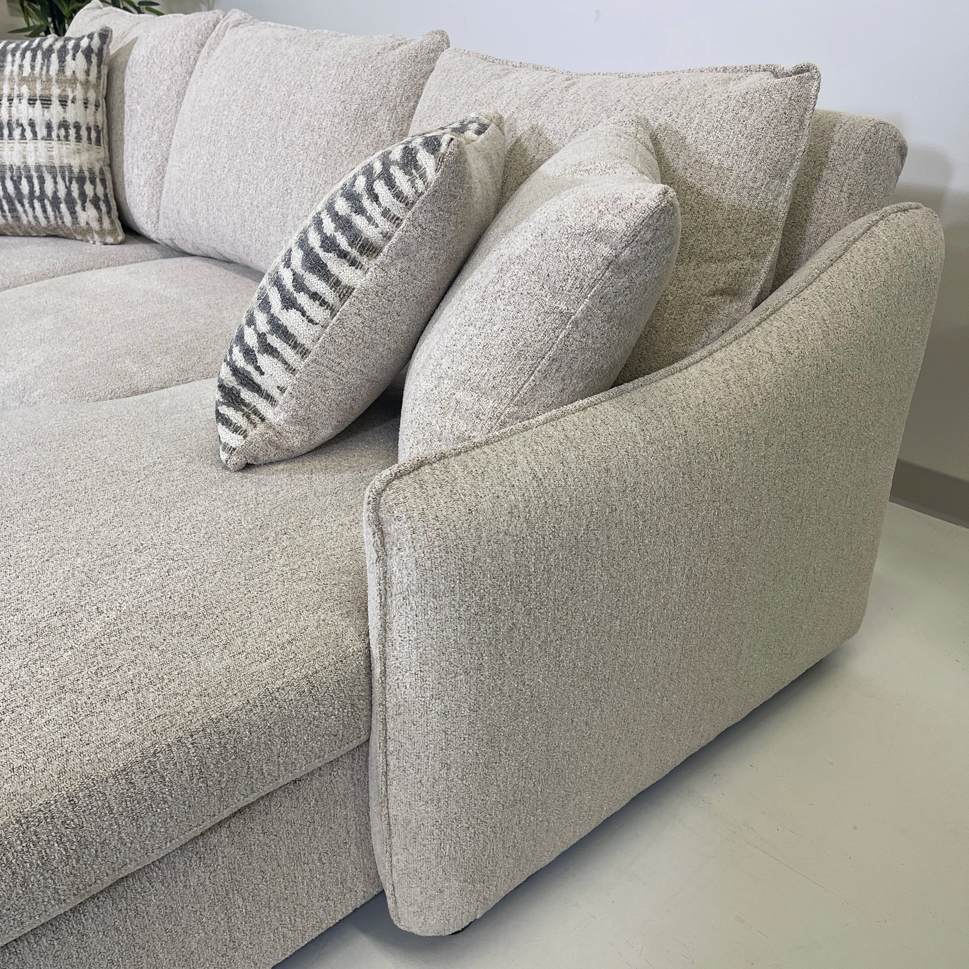 Media Sleeper Pull Out Arm Detail on the Storage Chaise