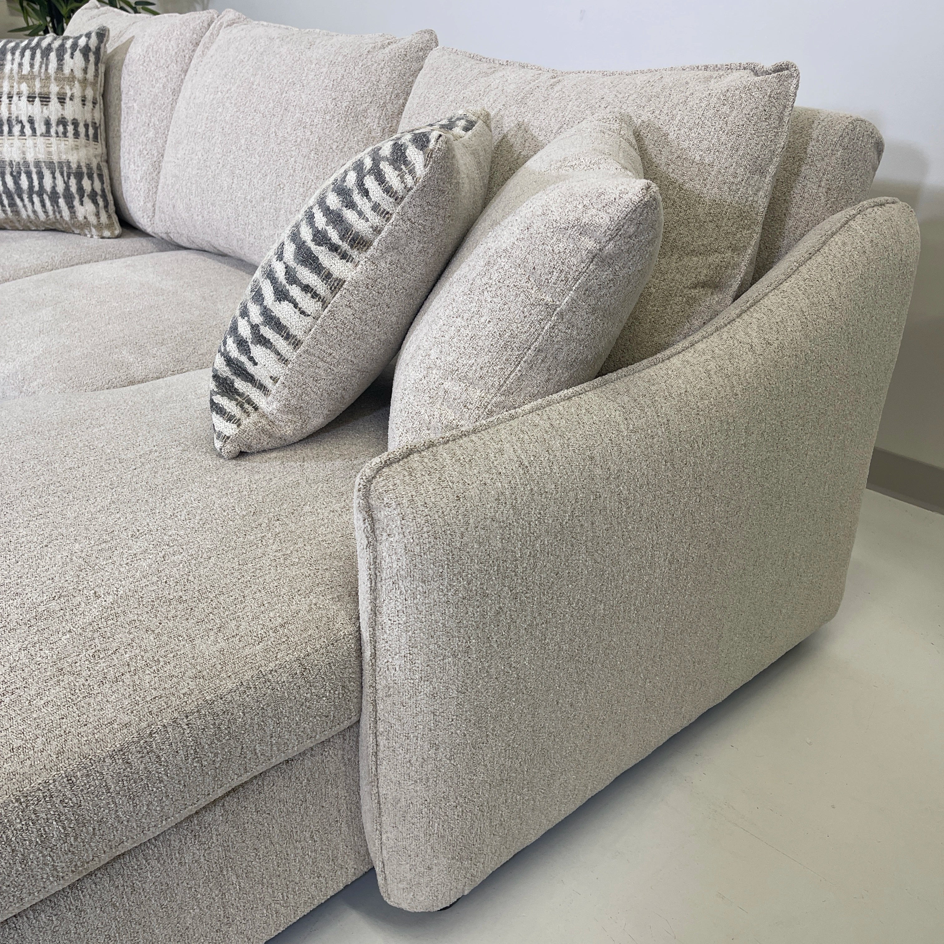 Media Sleeper Pull Out Arm Detail on the Storage Chaise