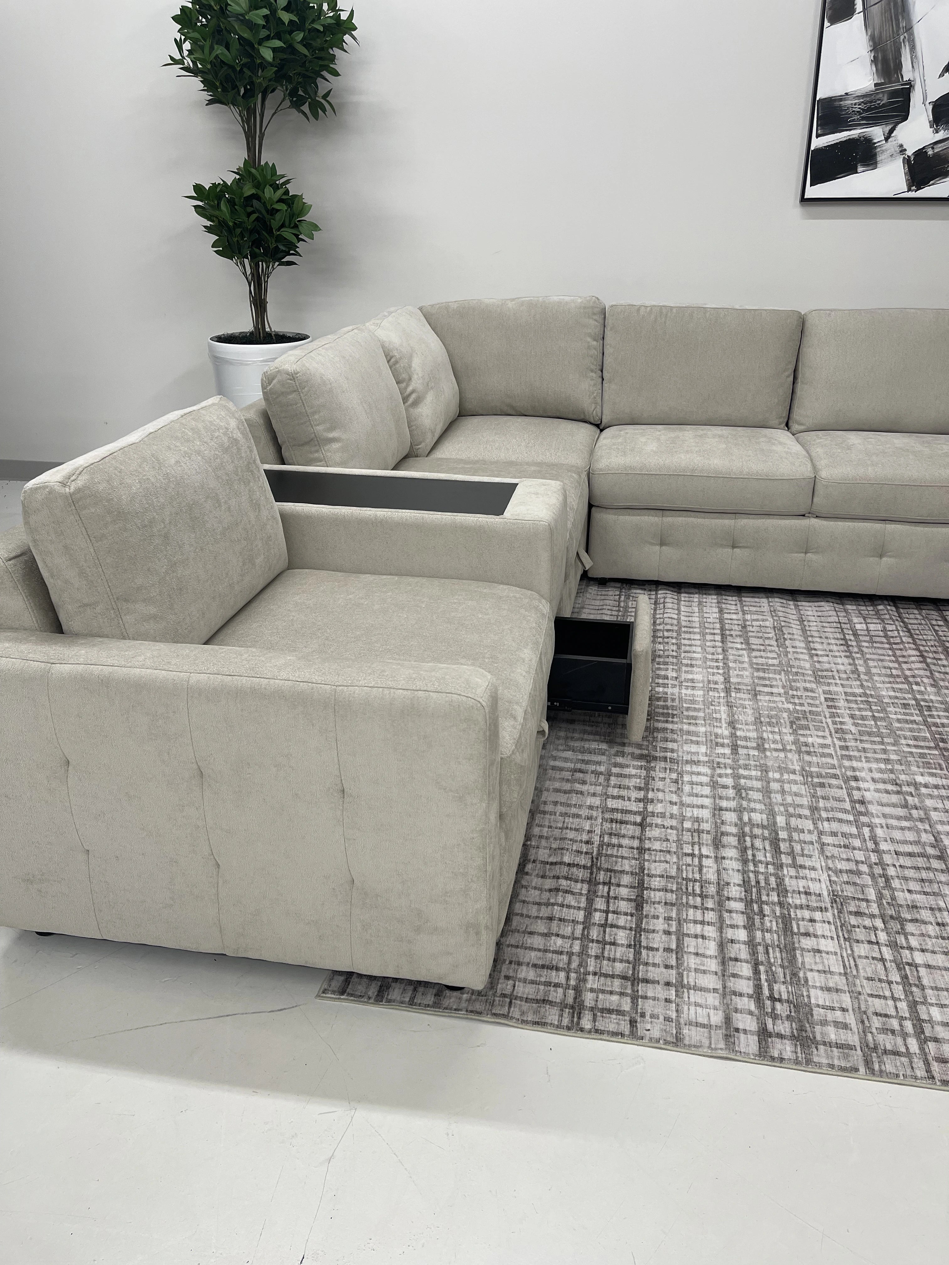 Ivy Sectional with Pull Out and Storage
