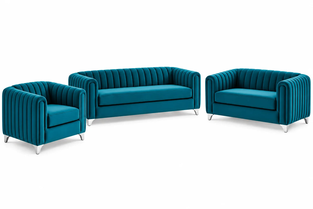 Sophia Sofa, Loveseat & Chair