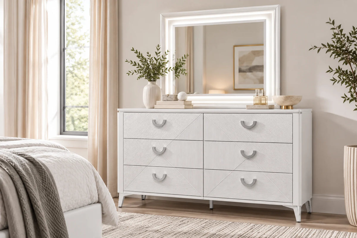 Sophie Modern White Dresser