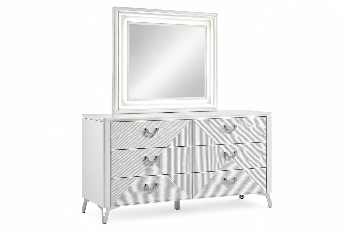 Sophie Modern White Dresser