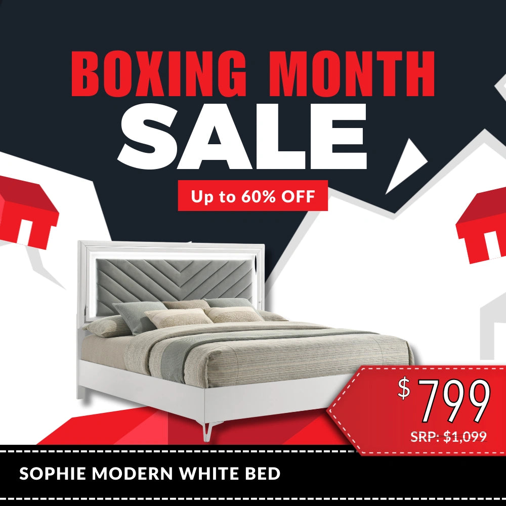 Sophie Modern White Bed