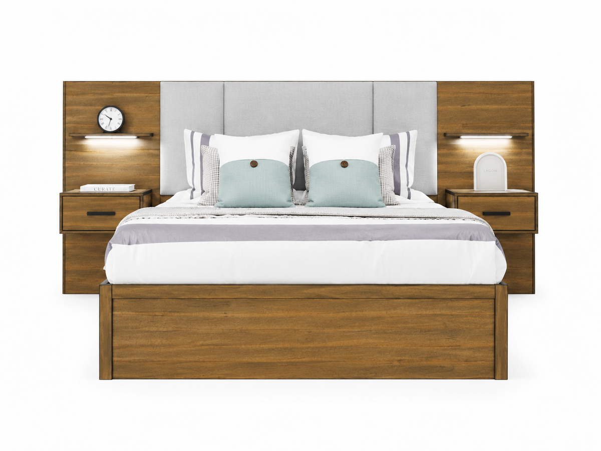 Oliver Storage Bed w/ Floating Nightstands
