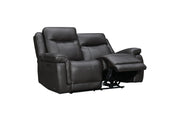 Cassie Leather Reclining Loveseat with Power Headrest and Zero Gravity Recliner