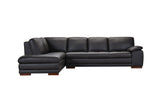 Miami Leather Sectional - Dark Brown