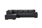 Miami Leather Sectional - Dark Brown