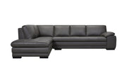 Miami Leather Sectional - Grey