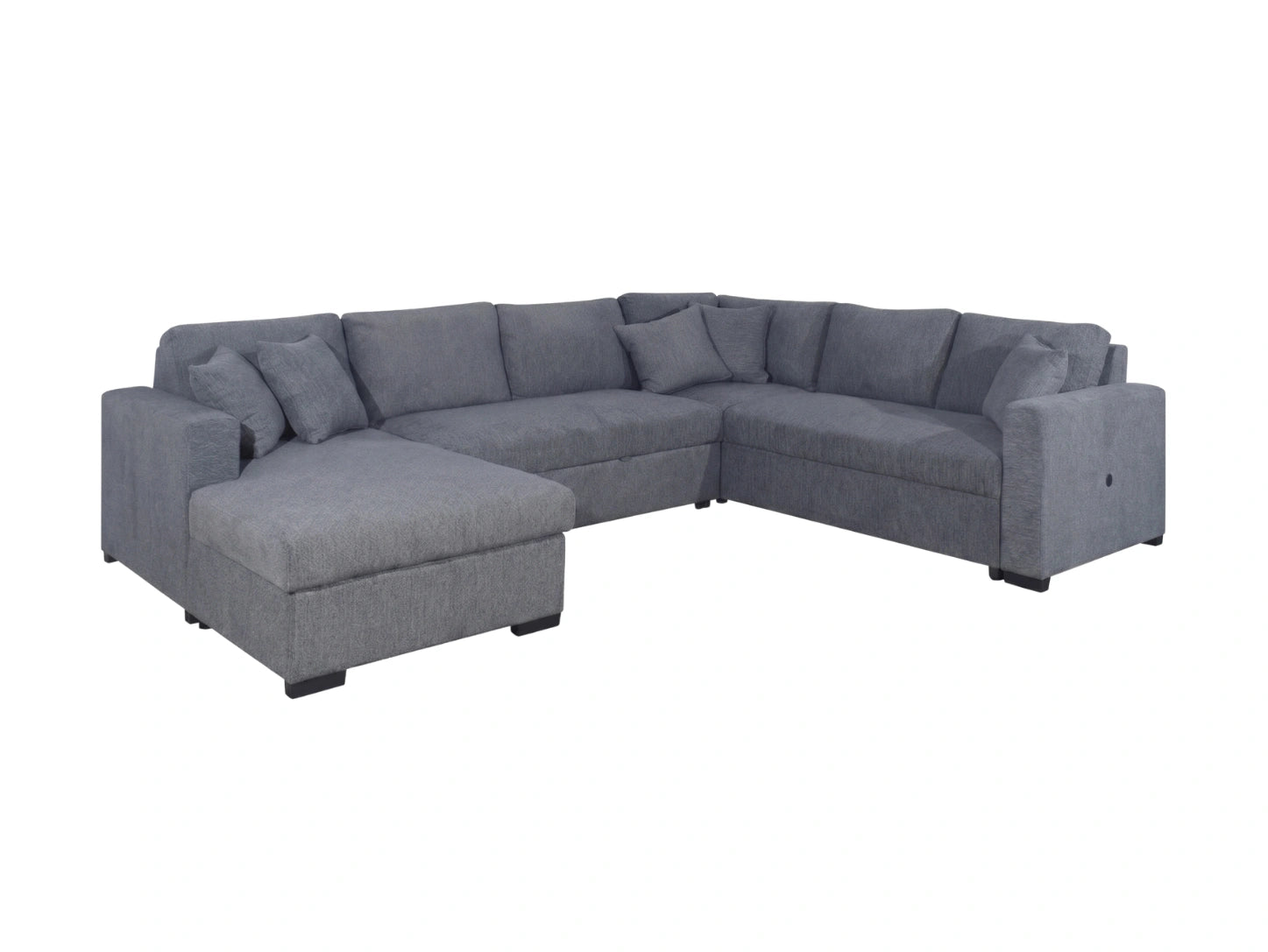 Tadley Mecca Grey Sleeper - Left Chaise