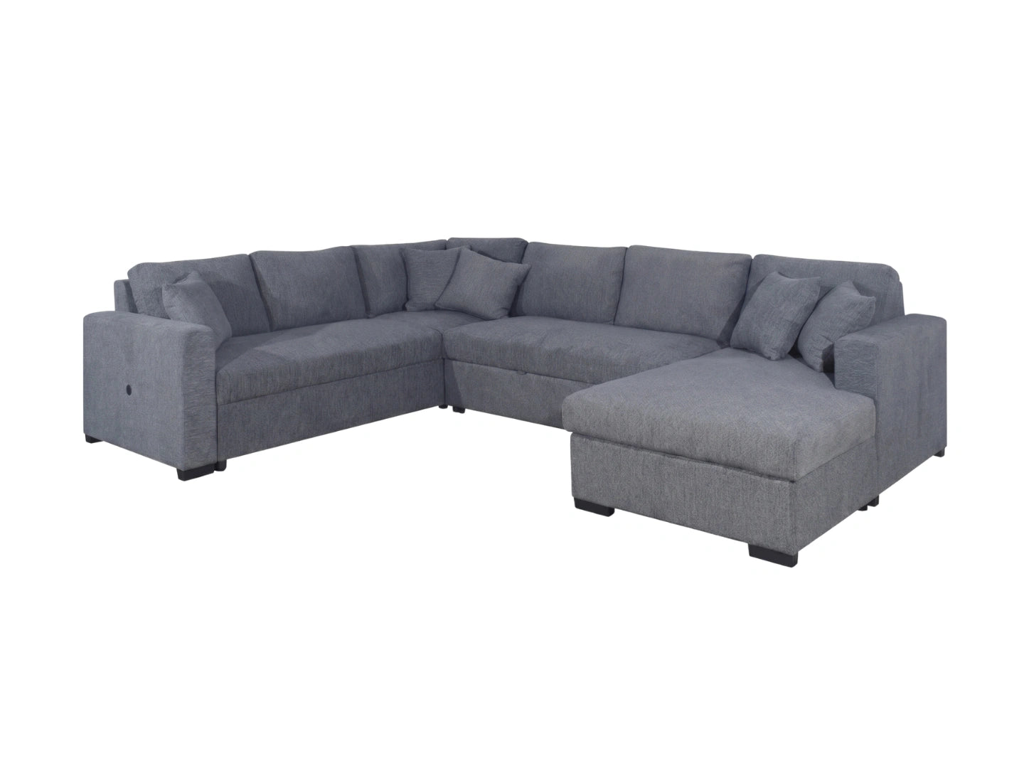 Tadley Mecca Grey Sleeper - Right Chaise