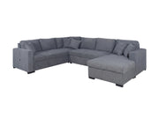 Tadley Mecca Grey Sleeper - Right Chaise