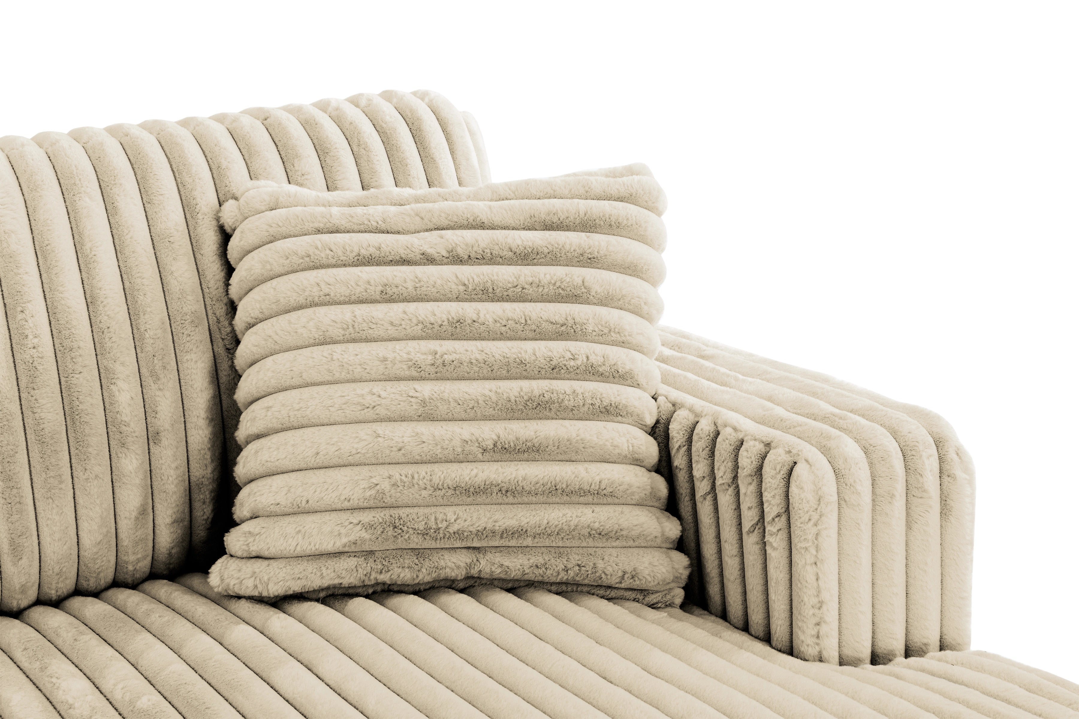 Tadley Media Sleeper – Beige Sectional