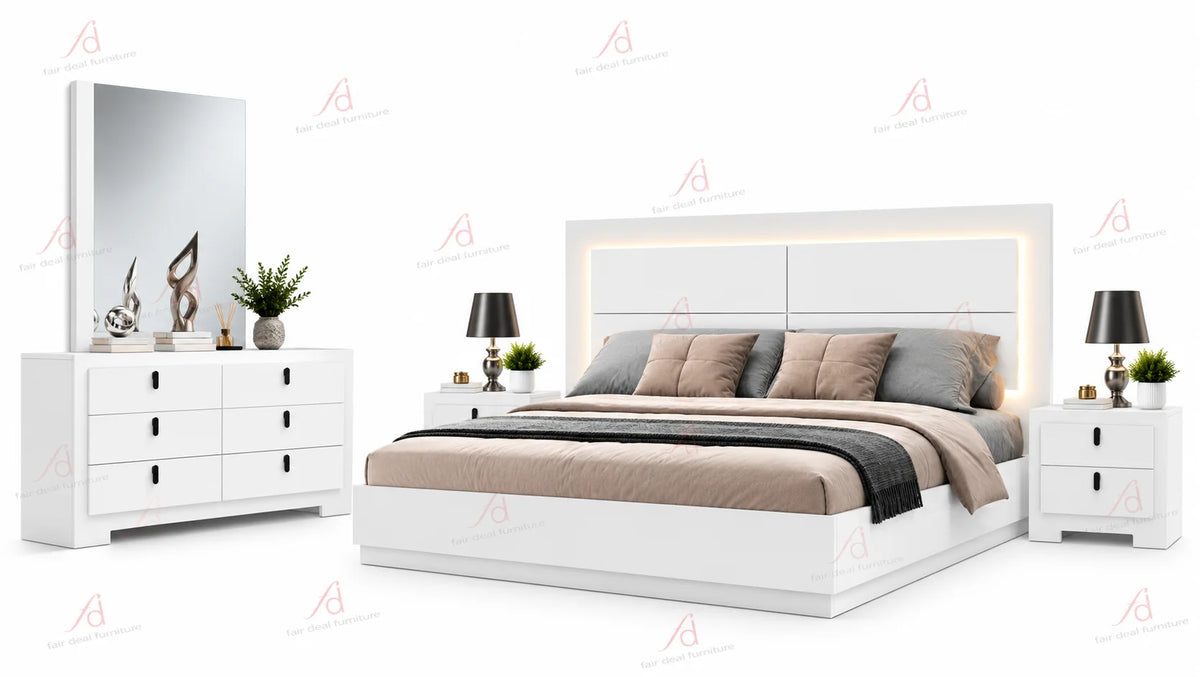 Venus 4 Piece Package – King Storage Bed