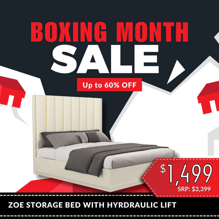 Zoe Storage bed with Hyrdraulic lift