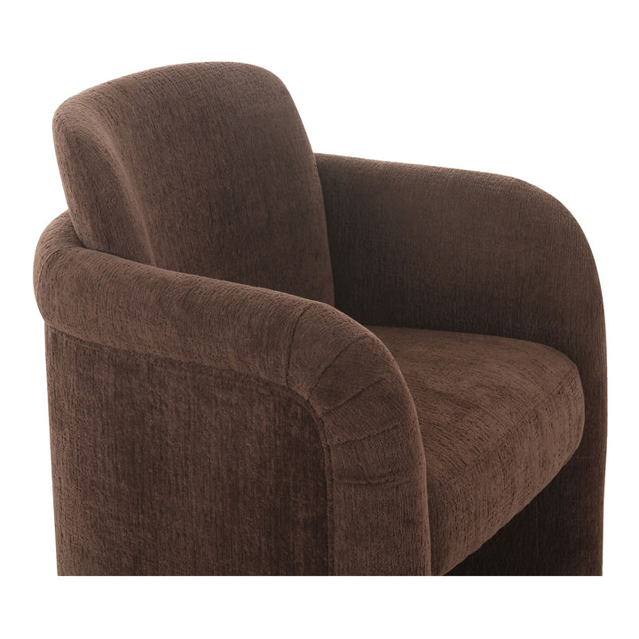 Mesto - Rolling Dining Chair - Dark Brown