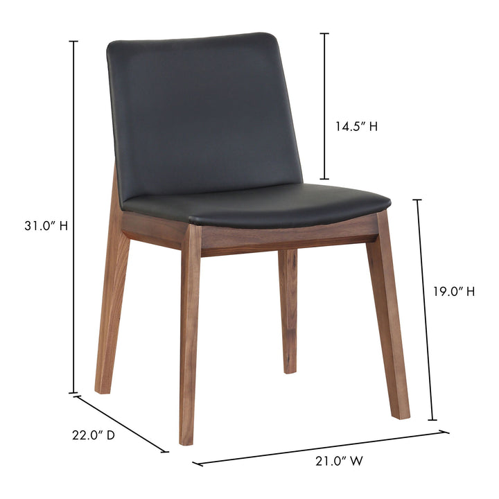 Deco - Dining Chair PVC (Set of 2) - Ebony