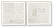 Andorfield - Wall Art Set (Set of 2) - Beige / Black / White