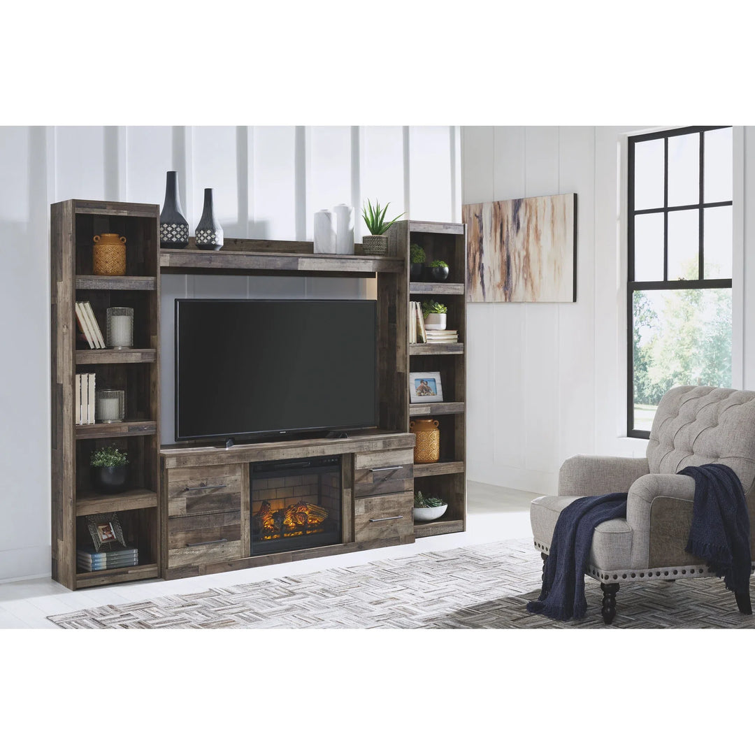 Ashley derekson tv stand with deals fireplace