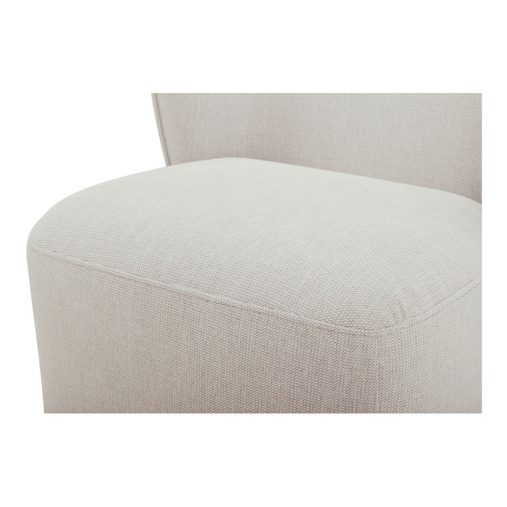 Larson - Rolling Dining Chair Performance Fabric - Helio Oyster