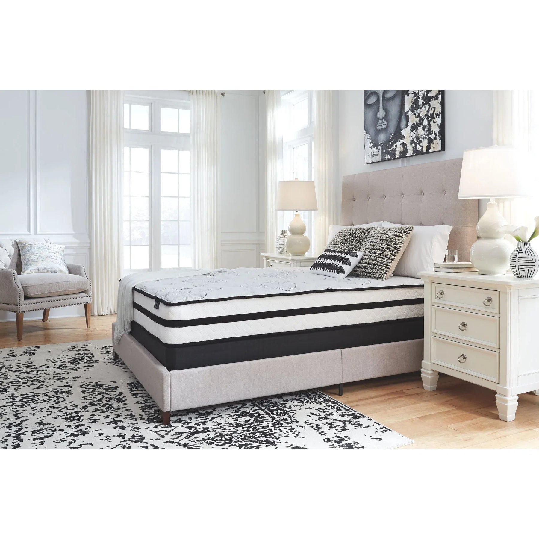 Ashley M69611 Chime 10 Inch Hybrid White Twin Mattress Fair