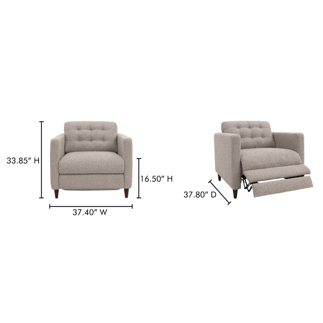 Bridgers - Power Recliner Chair - Warm Grey