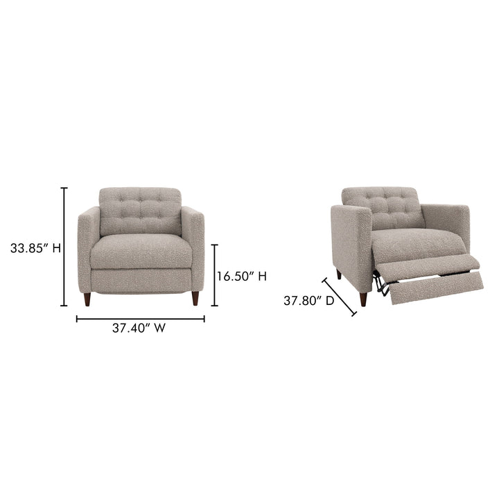 Bridgers - Power Recliner Chair - Warm Grey